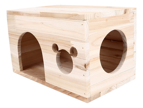 Casa De Madera Para Conejo Animal Bottomless Spacious Pet