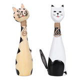 Figuras Love Cats Para Parejas Gatos, Adornos De Madera C