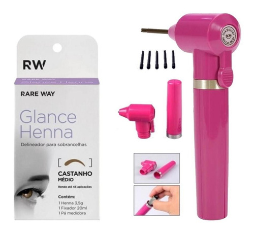 Glance Rare Way Rena  Sobrancelha 3,5g + Pote Dappen +mixer