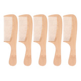 Cepillo De Pelo De Bambú, 5 Piezas, Peine Antiestático Con D