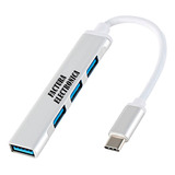 Hub Usb Tipo C 4 Puertos Adaptador Convertidor Otg Usb 3.0 