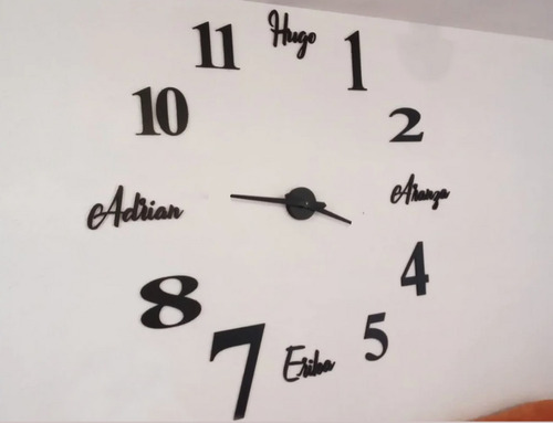 Reloj De Pared 3d En Madera Personalizado Gigante! 