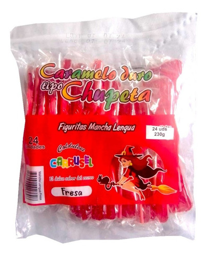 Chupeta Pinta Lengua Rojo X 24