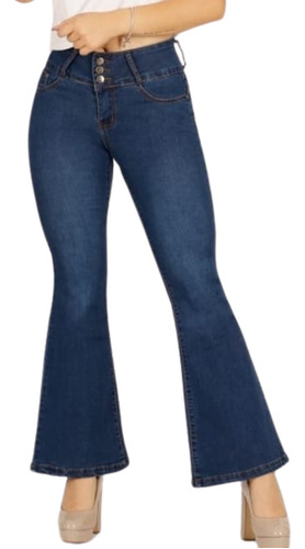 Jeans Flare Mujer Full Elasticado Push Up