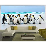 Papel De Parede Animais Pinguins 7,5m² Anm66