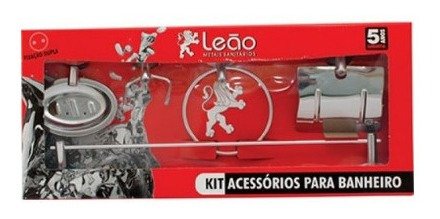 Kit 5 Peças Para Banheiro Em Alumínio Metais Leão