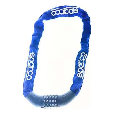Candado De Cadena Alta Seguridad Bicicleta Sparco Se806bl Color Azul | Meses sin interés