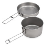 Set De Cocina Para Camping Ollas.sartén De Titanio Con Tap