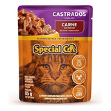 Alimento Special Cat Premium Castrados Para Gato Adulto Sabor Carne Ao Molho Em Saco De 85g