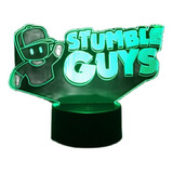 Lámpara 3d Stumble Guy Luz Nocturna Para Dormitorio De Niños