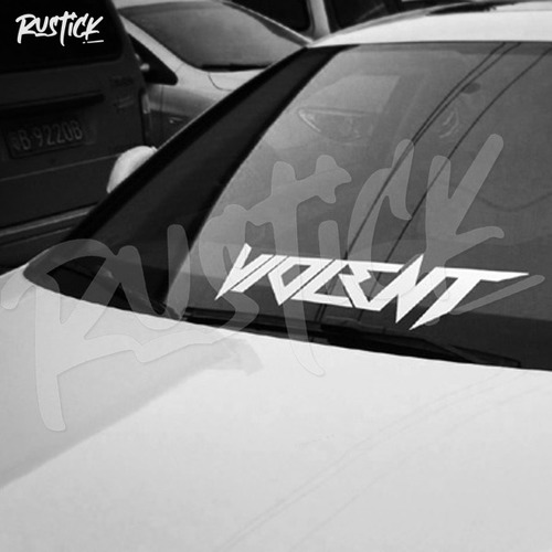 Calco Parabrisas Violent Sticker Tuning Marcas Ploteo 60cm