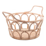 Cesto Decorativo Organizador Fruteira Rattan Rustico 