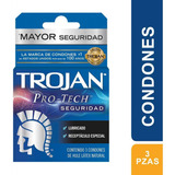 Condones De Látex Trojan Pro Tech 3 Condones