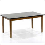 Mesa De Jantar Retangular Luiza 160x90cm Cor Preto