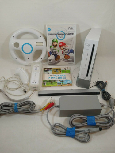 Consola Nintendo Wii Original + Nunchuk, Wiimote + Cabrilla