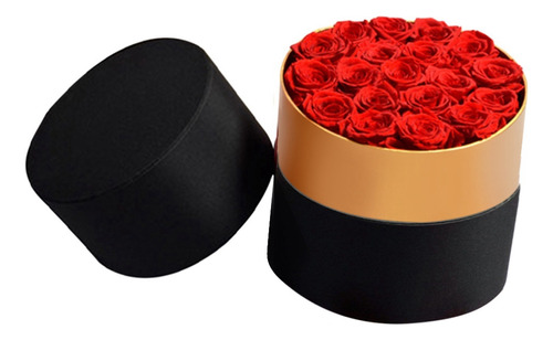 Caja Eternal Rose In Love Con Flores Auténticas Preservadas,