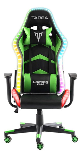 Silla Pc Gamer Targa Warrior Pro Fx Green Luces Rgb 160kg