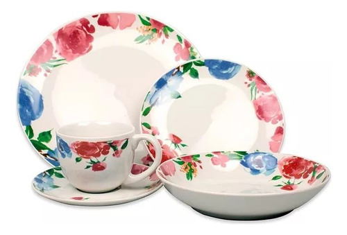 Set De Vajilla De Porcelana 30 Piezas 6 Personas Doral