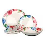 Set De Vajilla De Porcelana 30 Piezas 6 Personas Doral