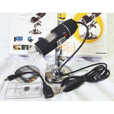 Microscópio 1600x Digital Usb Lupa Lente Celular Biologia F