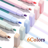 6 Unids/set/set Rotulador Kawaii Marcador De Color Claro*