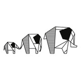 Cuadro Diseño Familia Elefantes Nórdico Art Deco Hogar