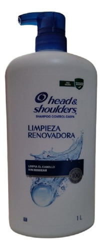Shampoo Head & Shoulders Limpieza Renovadora De 1000 Ml