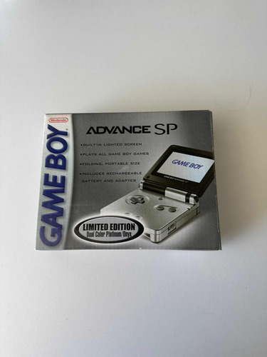 Gameboy Advance Sp Na Caixa! Edição Limitada Platinum/onyx.