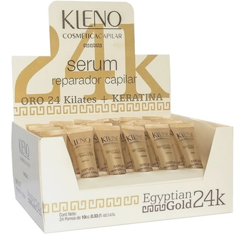 Ampollas Serum Capilar Kleno Egyptian Gold Oro Liquido X 24