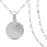 Cadena Plata 925 Dije Medalla San Benito Collar Mujer Figaro