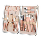 Set De Manicura Y Pedicura 18 En 1 Kit De Cortauñas