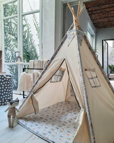 Carpa India Con Base Acolchonada, Tipi, Pijamada, Teepee