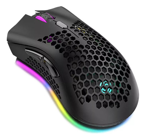 Mouse Gamer Wim Fio 2,4g Recargable Light Rgb