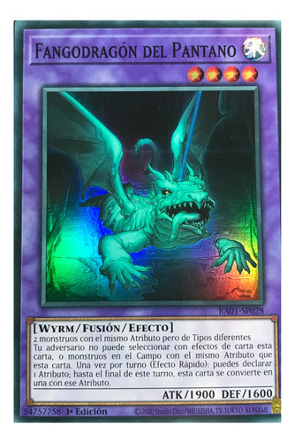 Fangodragon Del Pantano Súper Rare Yu-gi-oh! Original Konami