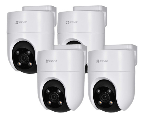 Combo X 4 Camara Ezviz H8c 360 Exterior Wifi Color Sirena