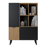 Estante Maul Hyggesign 90 X 130 X 35cm. Color Negro / Madera