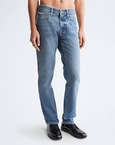 Jeans Calvin Klein Slim Hombre Pantalón Mezclilla Caballero