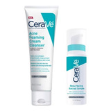 Cerave Kit Limpiador Y Serum De Retinol Piel Para Con Acne