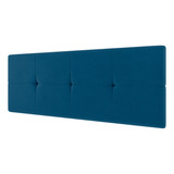 Cabeceira Bruna Dobrável Box King Size 1,95cm Suede - Azul
