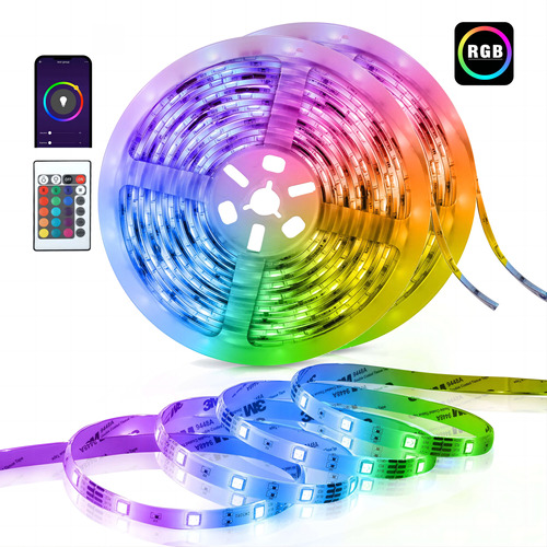 Tira De Luces Led Rgb Con Inteligente App Y Controle 10m