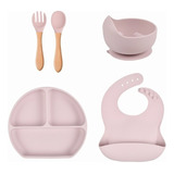 2 Silicone Baby Bibs Dinner Plate Sucker Bowl