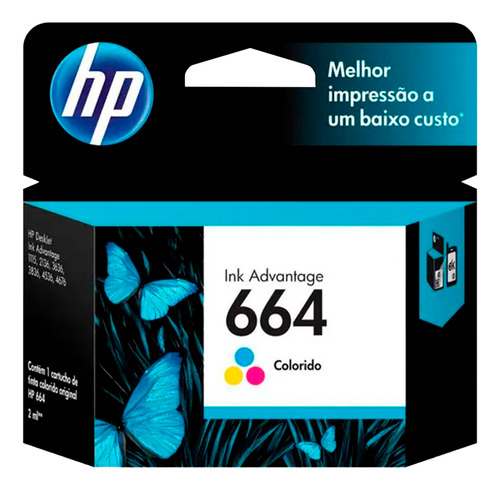 Cartucho Hp 664 Color Original F6v28ab - 2136 2676 3776 5076