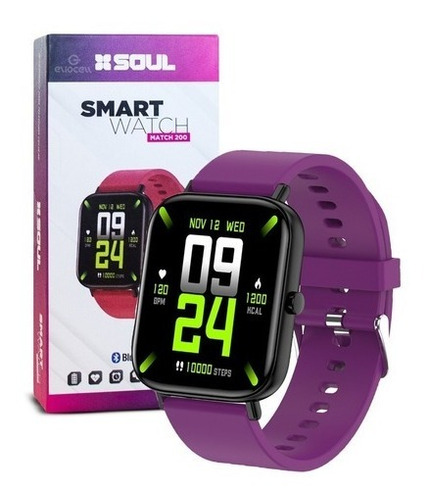 Smart Watch Match 200 Sport Soul Band Control Ritmico Color De La Caja Violeta Oscuro Color De La Malla Violeta