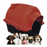 Casinha Plástica N5 Vermelho Furacão Pet Cães Caminha Iglu