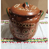 Olla De Barro 2.5 Litros Con Tapa Cafe Atole Frijoles 12 Pzs