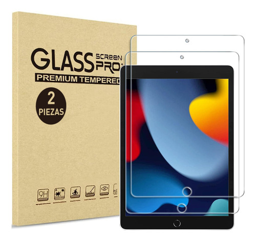 Pack 2 Mica Cristal Templado iPad 9/8/7 10.2  2021/2020/2019