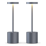 2 Pack Lámpara De Mesa Led Inalámbrica, Batería Recargable 3