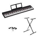 Piano Roland Go-88p 88 Teclas Bluetooth Con Base Y Cargador Color Negro