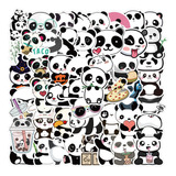 Pandas Kawaii Cute 50 Calcomanias Stickers Pvc Contra Agua