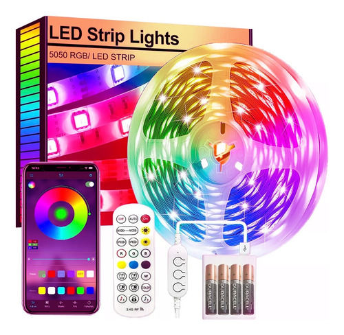 Tira De Luces Led Bluetooth 2m/5m Rgb Luces Led Para Cuarto